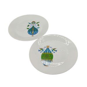 Georges Briard Vintage Fancy Free Hot Air Balloon Snack Plates Set of 2